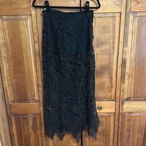 American threads black lace skirt